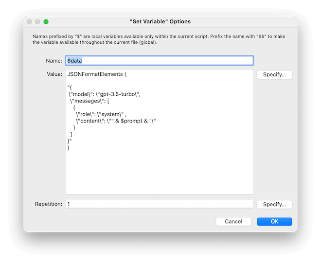 Set Variable Options Demo Screenshot 2 Set Variable Options Demo Screenshot 2
