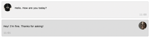 W3 Schools has an example of an Avatar chat W3 Schools has an example of an Avatar chat