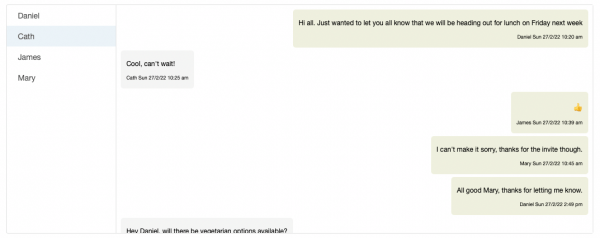 the chat from a different users perspective the chat from a different users perspective