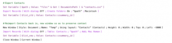 Export / Import Duplicate