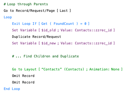 Looping from End Duplicate