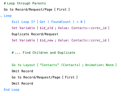 Looping from Start Duplicate