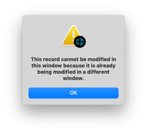 The dreaded lock dialog multi window record locking 1