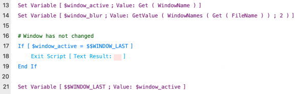 Only running on window change multi window record locking 5